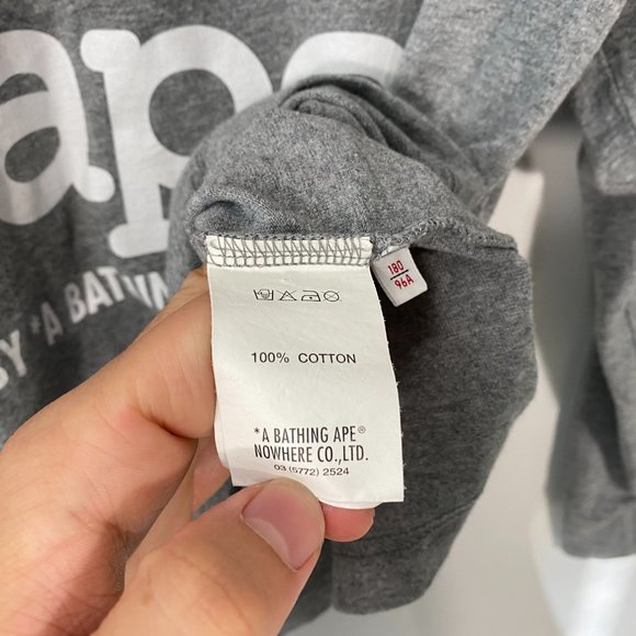 Aape head red camo logo longsleeve t shirt gray - Picture 6 of 8